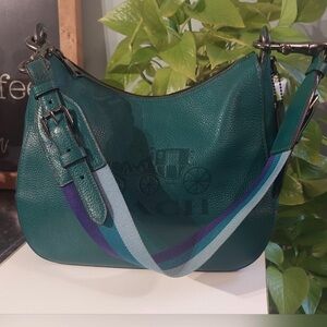 Coach Green Leather Shoulder Bag